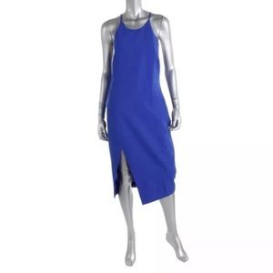 Bardot Womens Blue Side Slit Criss-Cross Back  S